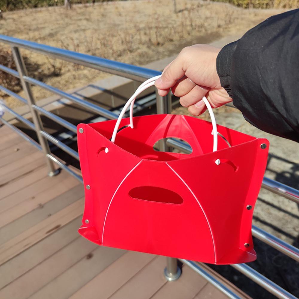 Hand Basket Portable Folding Step Stool Large Capacity Fashion Card Shrink Stools Travel storage bag Outdoor Camping supplies