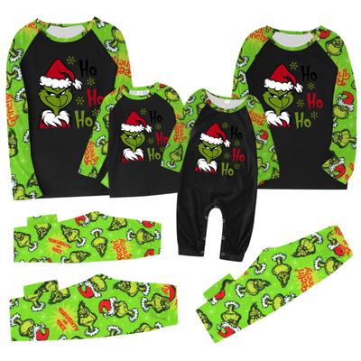 Christmas Prints Family Matching Long Sleeve Tops+Pants Set Family Matching Sets