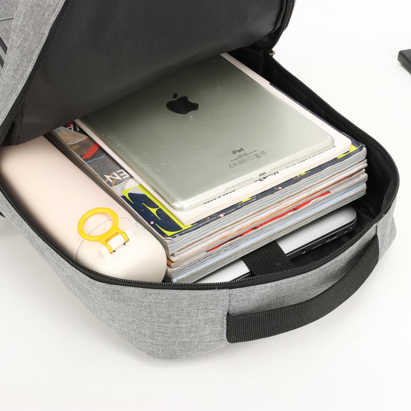 Men's light commute simple backpack new leisure travel laptop bag layered storage student bag