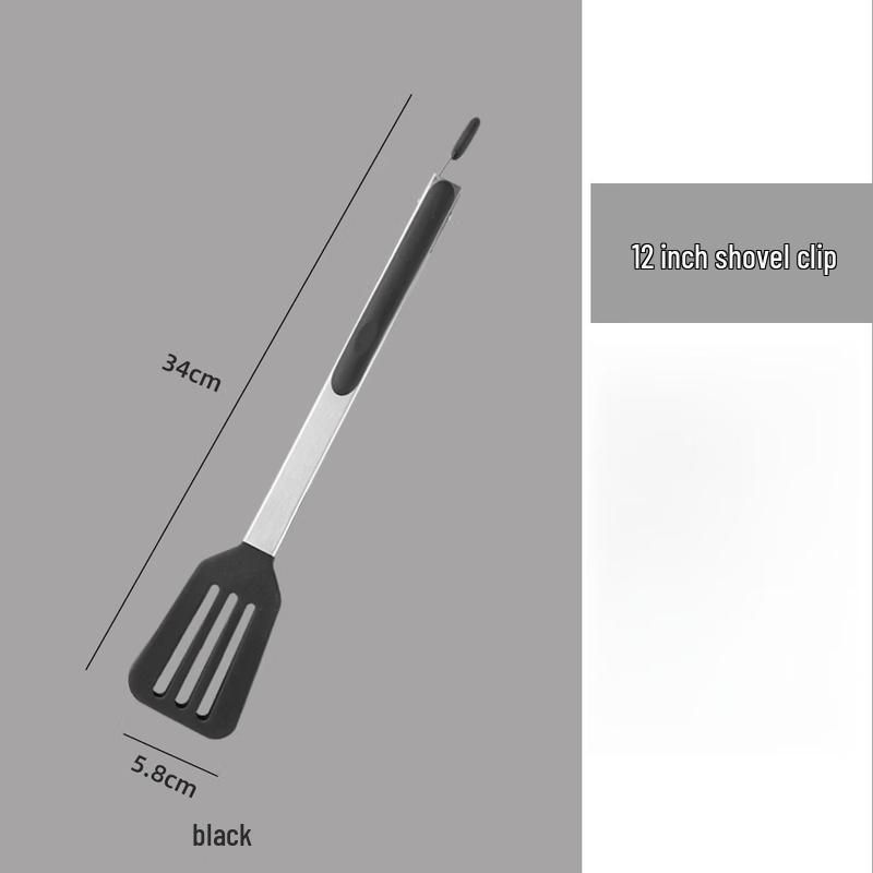 

Silicone Stainless Steel Slotted Food Tongs