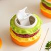 Dust-proof Hamburger Toothpick Holder Decorative Cotton Swab Storage Box Toothpick Jar  Bedroom