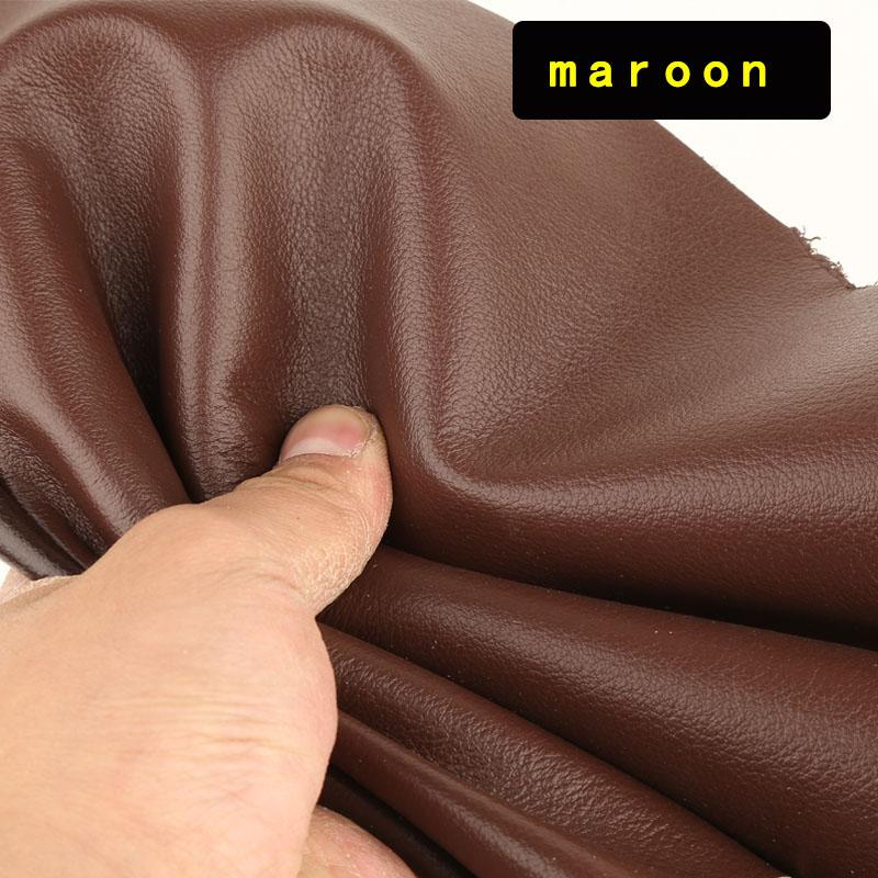 Colorful plain weave top layer cowhide leather material, genuine leather fabric with drop pattern of 1.2mm thick soft cowhide so