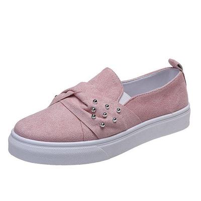 Spring Loafers for Women Slip-on Casual Shoes Canvas Shoes Female Flats Walking Shoes Size 43
