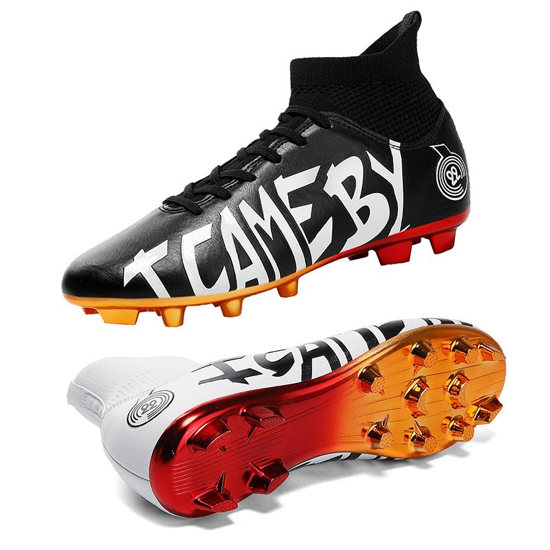 

Футбольные бутсы с эластичным носком и высоким верхом, спортивные футбольные бутсы с длинными шипами, большие размеры для мужчин 48