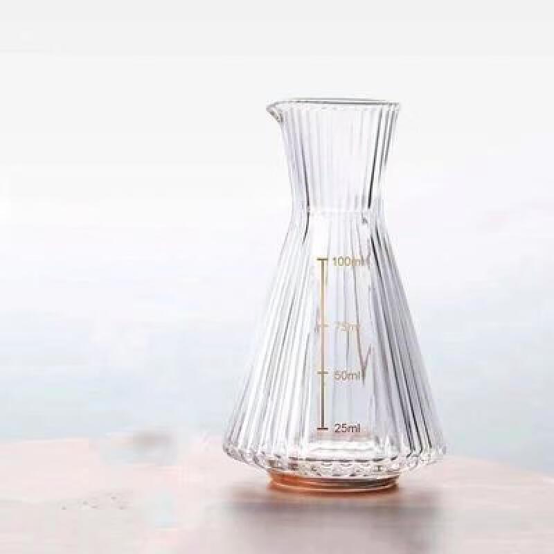 Shangqi Striped Glass Liquor Dispenser & Shot Glass Set