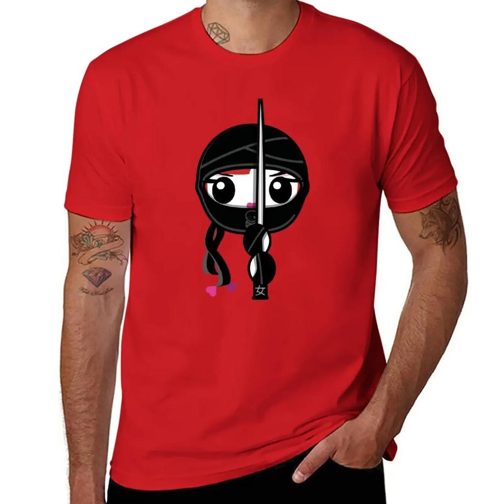 Kunoichi - Ninja Girl T-Shirt Kawaii Clothes Animal Prinfor Boys Men Clothings