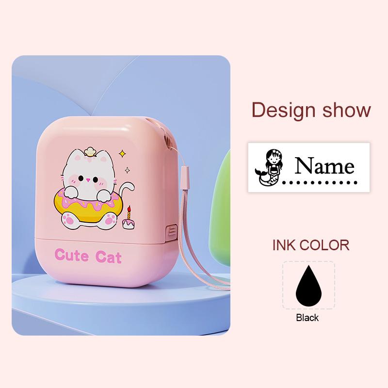 

Custom Name Stamp for Laundry & Travel - Waterproof Ink Seal with Cartoon Icons, School/Kindergarten Organization Tool