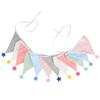 Nordic Star Cotton Triangle Flag Banner for Wedding or Kindergarten Decor