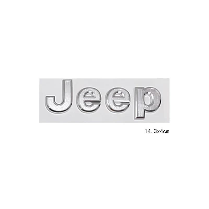 Hlpg5 14.3x4cm 3D Metal Car Side Body Badge Trunk Hood Sticker Emblem for Jeep Logo Patriot Rubicon Wrangler Grand Cherokee Compass Re
