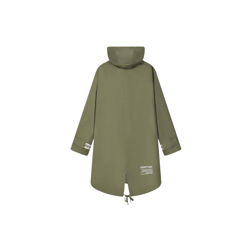 Fila Solid Color Logo Hooded Casual Mid-Length Woven Jacket Men Jackets Banana-Coffee F11M418705F-DG
