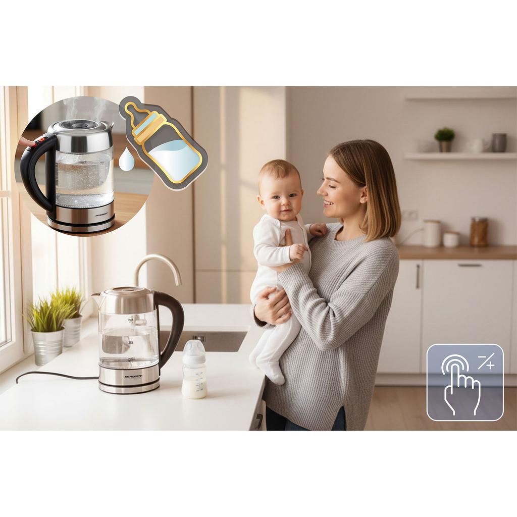 Glass Electric Kettle With Temperature Control, Berdsen