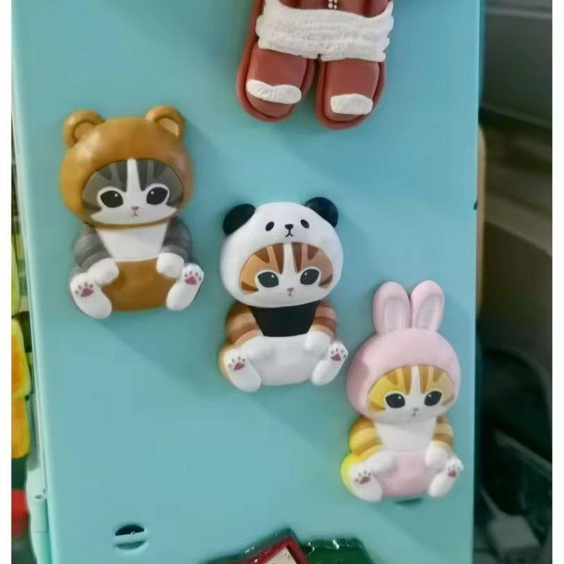 Mofusand Action Figure Set Doll Cute Pvc Model Blind Box Magnetic Refrigerator Sticker Decoration Crafts Toys Birthday Gift