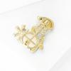 Christmas Classic Pearl Snowman Brooches for Women Rhinestone Decoration Pins Event Party New Year Gifts Jewelry Accessories