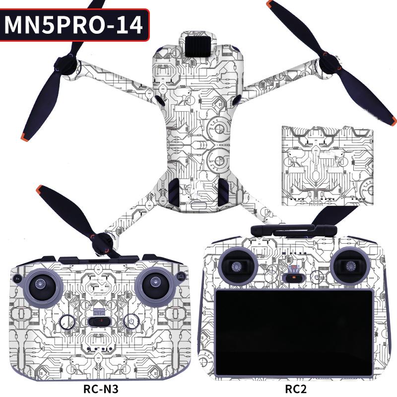 Decorative Sticker Kit for DJI Mini 5 Pro Waterproof Anti-Scratch Skin for Drone, Controller & Battery Manager