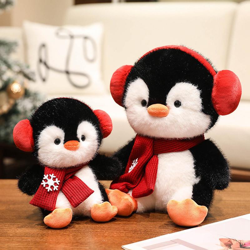 Penguin Plush Toy Christmas Gift For Kids Soft Stuffed Animal For Winter Fun