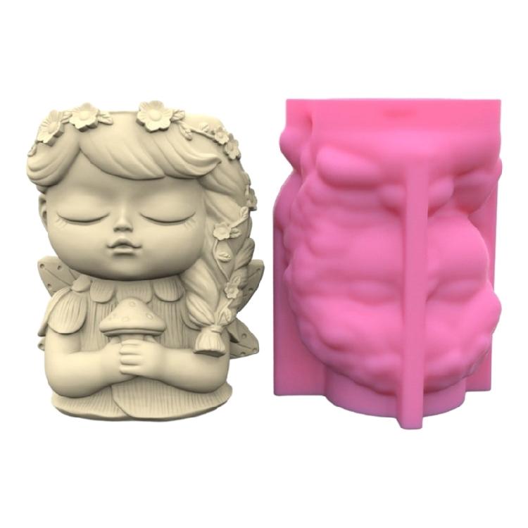 

Pen Holder Flower Pots Silicone Mold 3D Girl Epoxy Resin Mold DIY Candle Holder 1