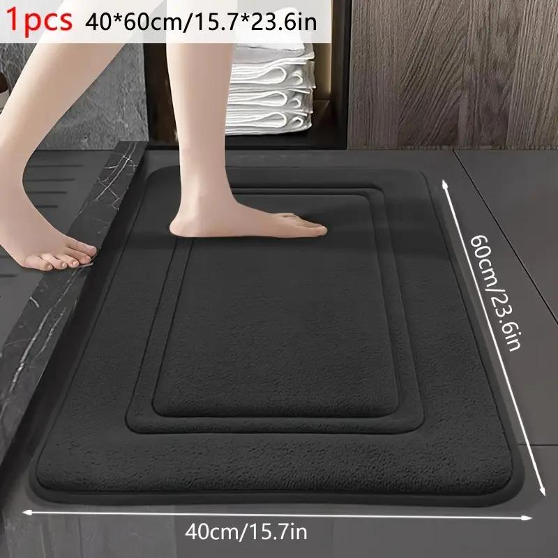Quick-Dry Bath Mat - Non-Slip, Machine Washable, Soft & Comfortable, Kitchen, Bathroom Mat | Modern Bathroom Decor | Durable Bath Mat