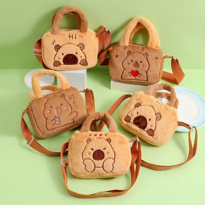 Cartoon Plush Dolphin Shoulder Bag Children's Cute Crossbody Bags for Girl Handbag Kids Crossbody Bag Coin Purse Cpin Pouch