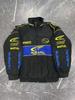 Red Bull Racing Embroidered Motorcycle Suit - Royal Blue, Long-Sleeved, Cotton