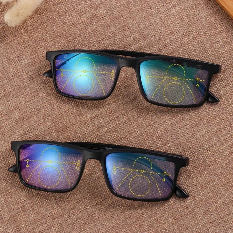 Progressive Bifocals Reading Glasses Anti Blue Light Presbyopia Eyeglasses Near Far Sight Spectacles Hyperopia Eyewear