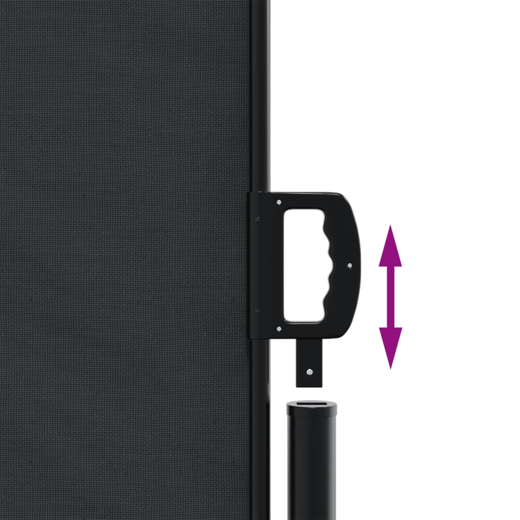 Retractable Side Awning Black 160 x 1000 cm