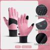 Polar Fleece Plush Thickened Gloves Soft Finger Mittens Satin Unisex Windproof Gloves  Women