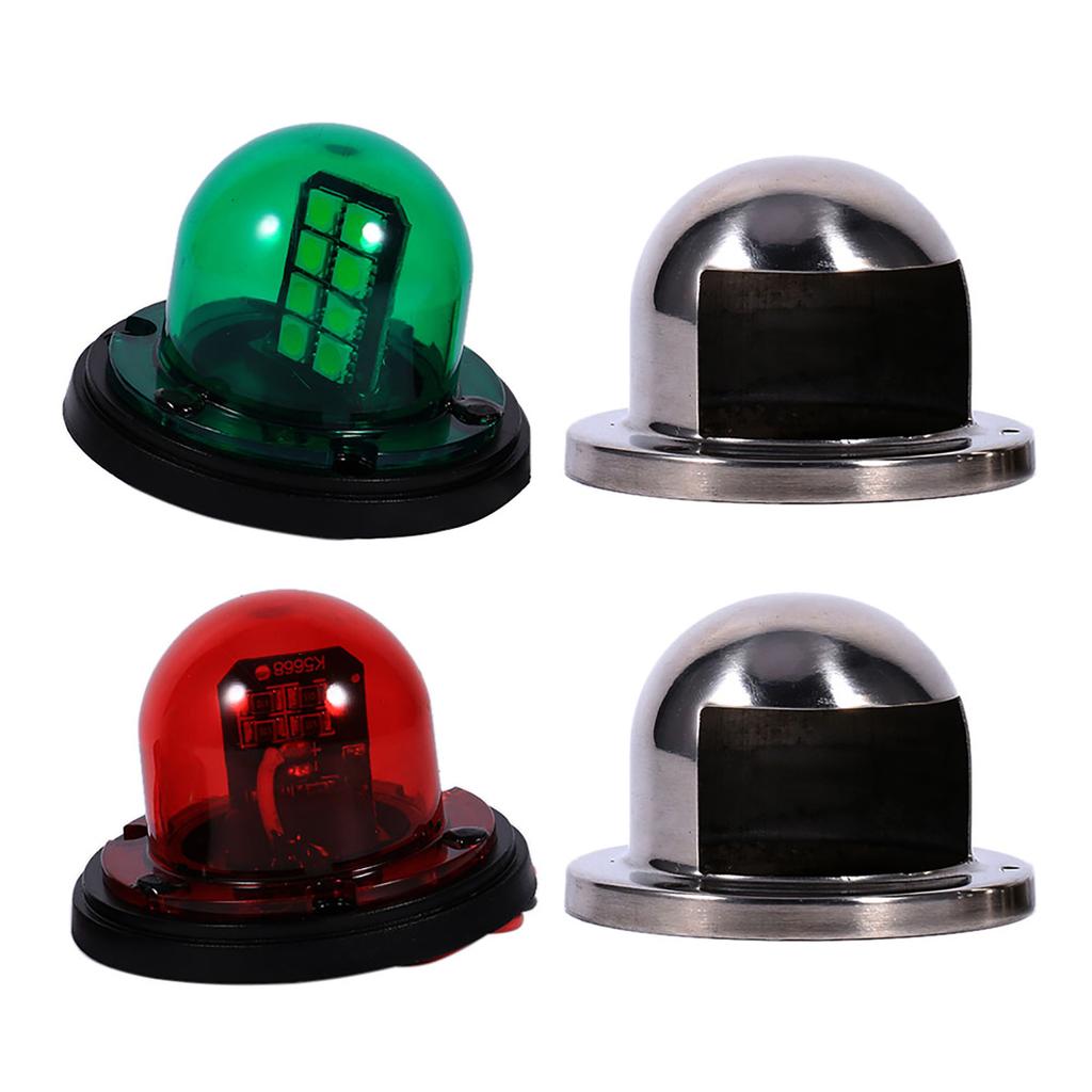 Edelstahl 12V LED Marine Boot Yacht Rot Grün Bogen Navigation Licht