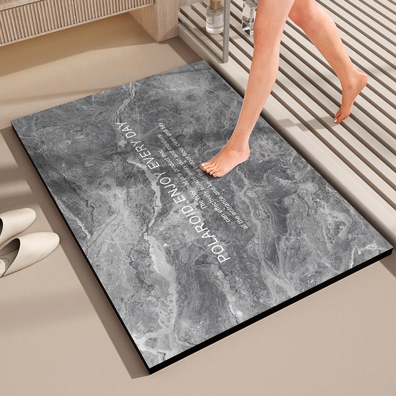 Super Absorbent Bathroom Bath Mats Non-Slip Foot Mat Quick Dry Shower Floor Carpet Toilet Rug Doormat Washable