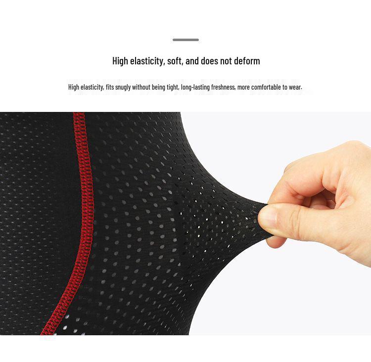 Men's Shock-Absorbing Silicone Cycling Shorts - Plus Size, Four-Season Wear