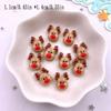 30pcs Resin Mini Colorful Painted Bat Pumpkin Skull Ghost Cat Figurines Flat Back Scrapbook DIY Halloween Decor  Nail Art M439 F