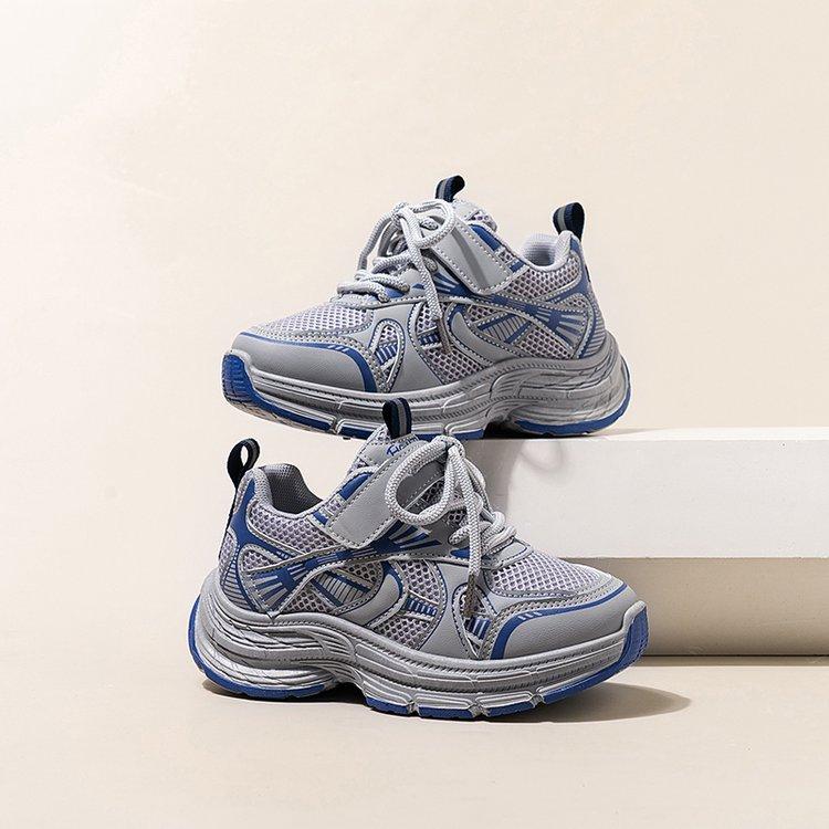 

Спортивная обувь для девочек 2025 осень новая детская сетчатая обувь на массивной подошве для девочек повседневная обувь для детей старшего возраста кроссовки на мягкой подошве для бега 37 серый