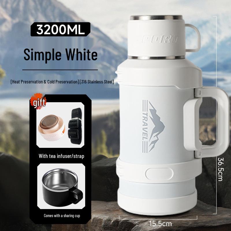 Large Portable Thermos Flask Water Bottle - Outdoor & Household Hot Water Cup