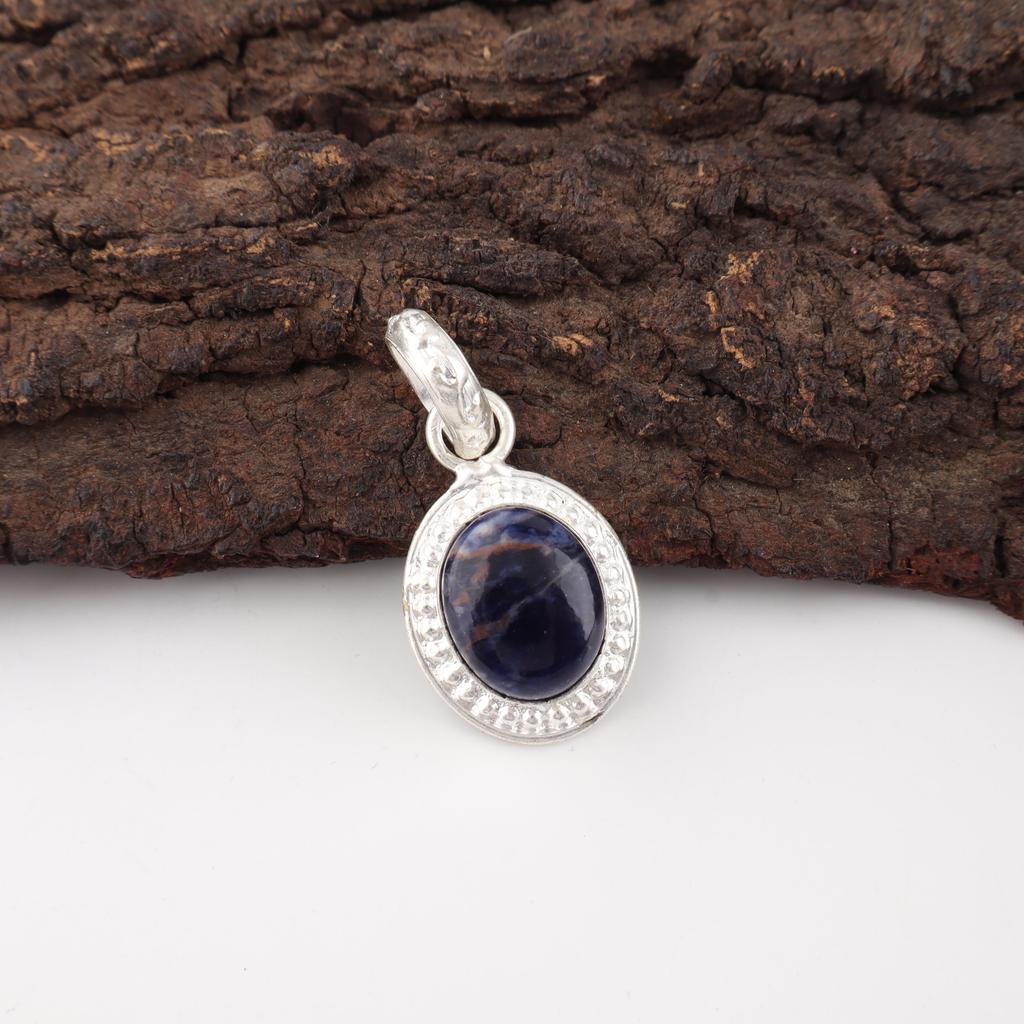 Sodalite Jewelry, Handmade 925 Solid Sterling Silver Pendant Handmade Beautiful Silver Jewelry Women's Pendant For Her