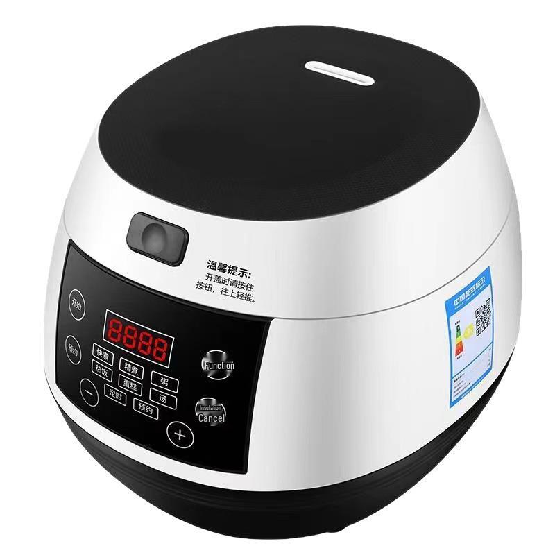 Pentola Elettrica per Riso da 5L: Intelligente, Grande Capacità con Timer di Prenotazione, Standard UK/UE.