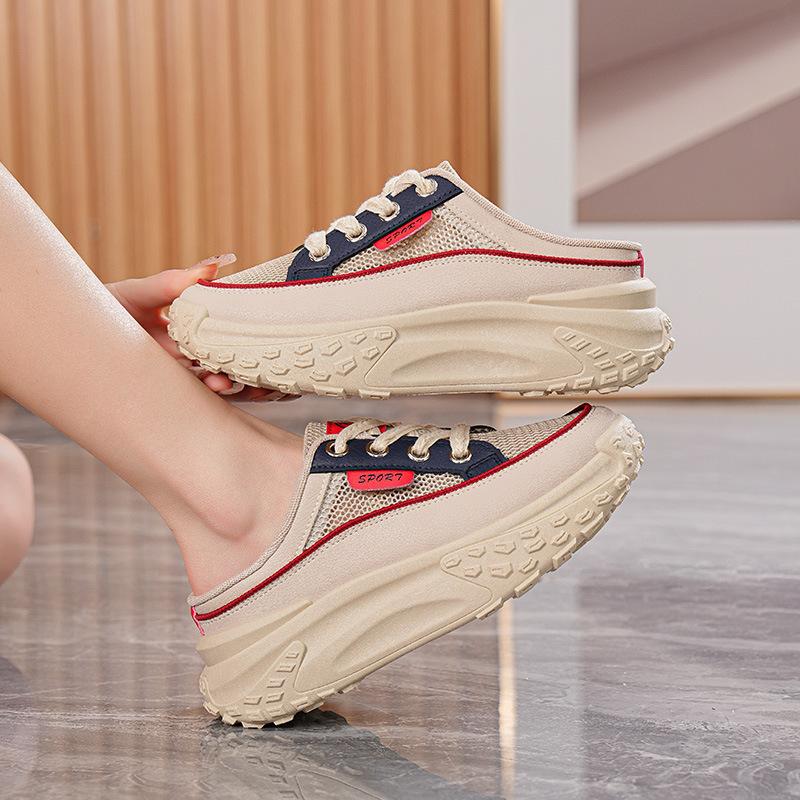 New summer baotou half slippers ins sandals platform shoes XYT