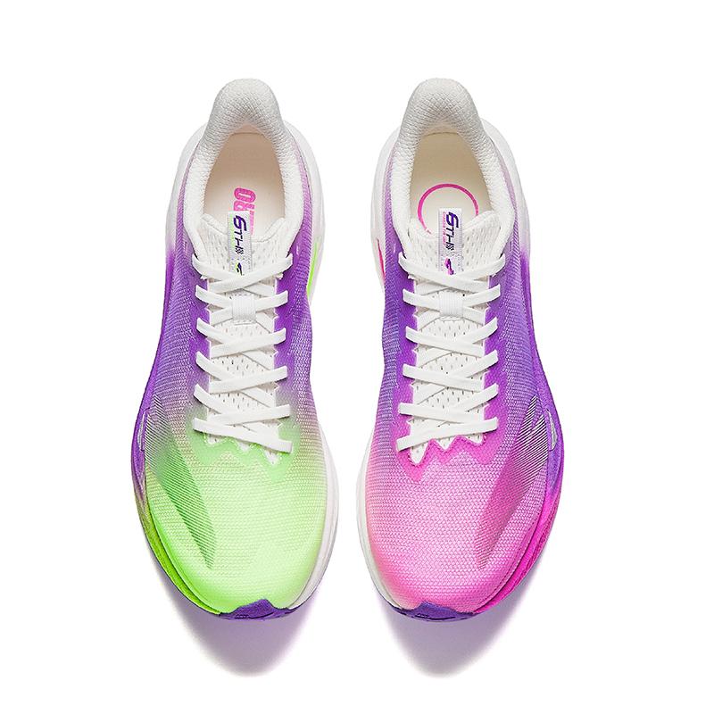 Anta Fabric Low top Running Shoes Men's Fluorescent Rose Purple/Grape Purple/Papyrus White 112625583-10