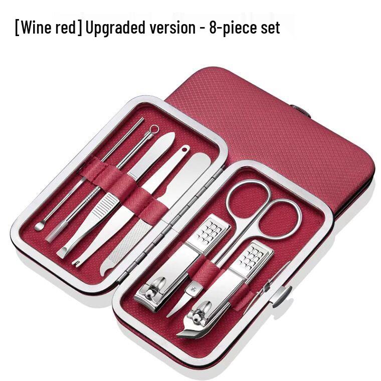 Tragbarer Bonbonfarbener Nagelknipser & Maniküre-Set mit Ohrlöffel