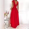 Elegantes Europäisches & Amerikanisches Sexy Falten-Patchwork-Schlitz-Abendkleid
