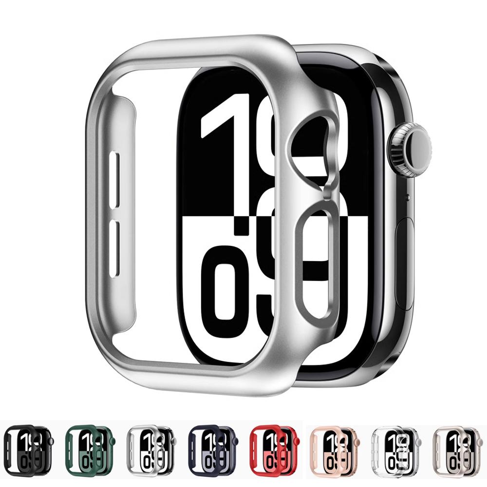 Coque Pour Apple Watch Case 46mm 42mm 41mm 45mm 44mm 40 Accessoires Protecteur d'écran PC bumper iWatch Series 11 10 9 7 8 6 se 5 4