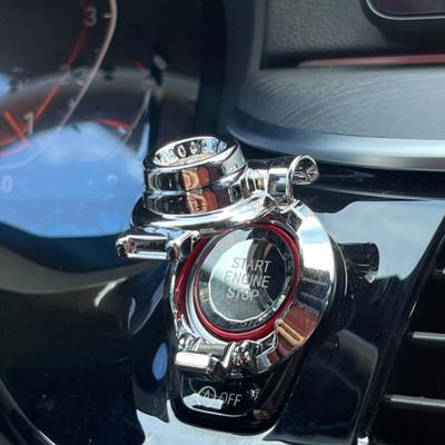 Universal Design Start Stop Buttons Turbine Design Protection Ring Ignition Switch Cover One-Click Start High-End Interior