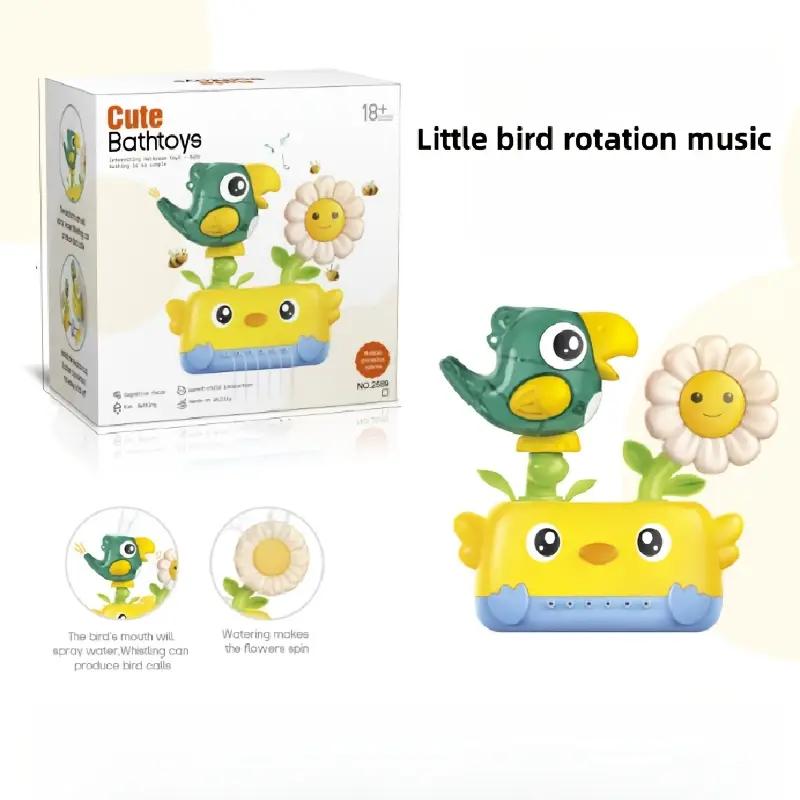 Flower Bath Toys for Kids Rotating Water Play Shower Fun Baby Bath Toys Bathtub Toy Water Pool Toys Toddler Shower Toy Boys Girl