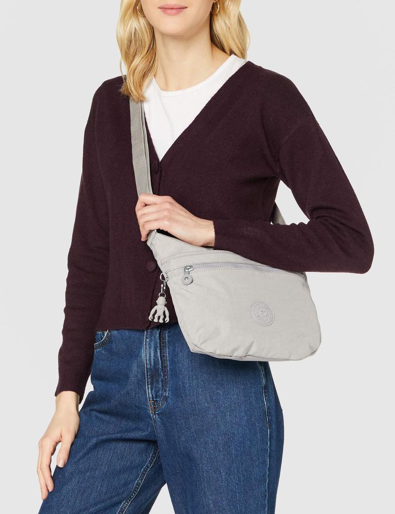 Kipling Crossbody Grey 4x29x26 cm Bag, Charcoal, Grey, (LxWxH)
