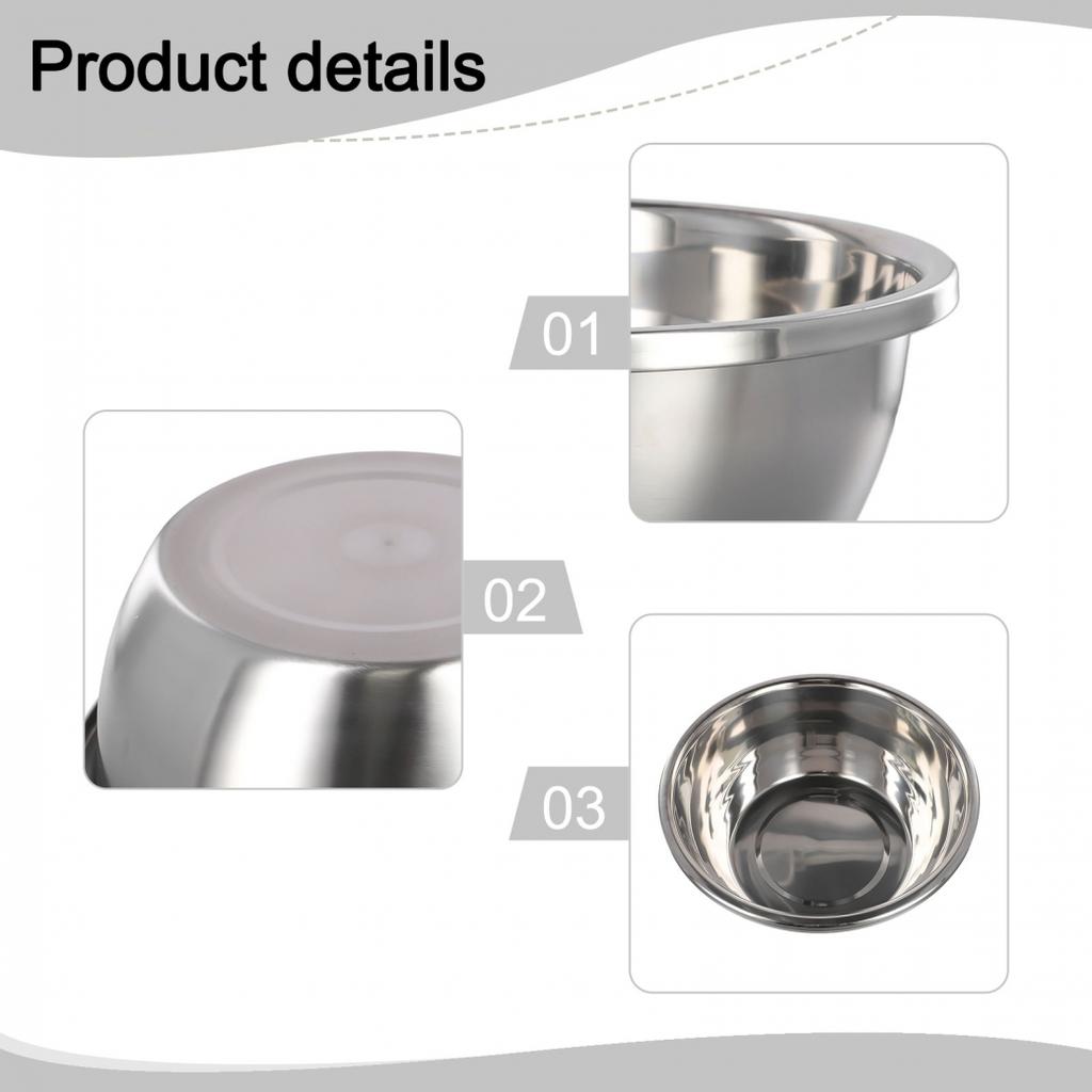 Praktische Edelstahlschüssel zum Mischen für die Zubereitung und Aufbewahrung von Lebensmitteln