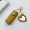 Yousheng Keychain Lipstick Bag Love Mirror Protective Faux Leather Case Portable Keyring Cell Phones Wallet Car Key Chain