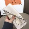 Vintage Square Women Short Sight Glasses Ultralight Half Frame Retro Myopic Anti-blue Light Male Business Near Sight Glasses