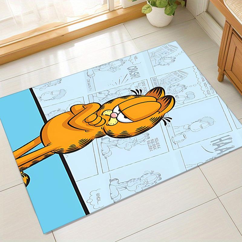 Garfield'S Comic Strip Adventure Carpet For Playroom Bedroom Living Room Sofa Home Decorkids Game Area Rug Nonslip Floor Mat