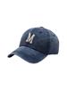 1Pc A-Z 26 Letter Unisex Outdoors Fashionable Washed Baseball Cap, Adjustable Outdoor Sun Protection Casual Hat