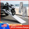 2PCS 85inch Aluminum Folding Loading Ramps with Handle Anti-Slip Heavy Duty Truck Ramps for Motorcycles Lawn Mowers UTV ATV Bike
