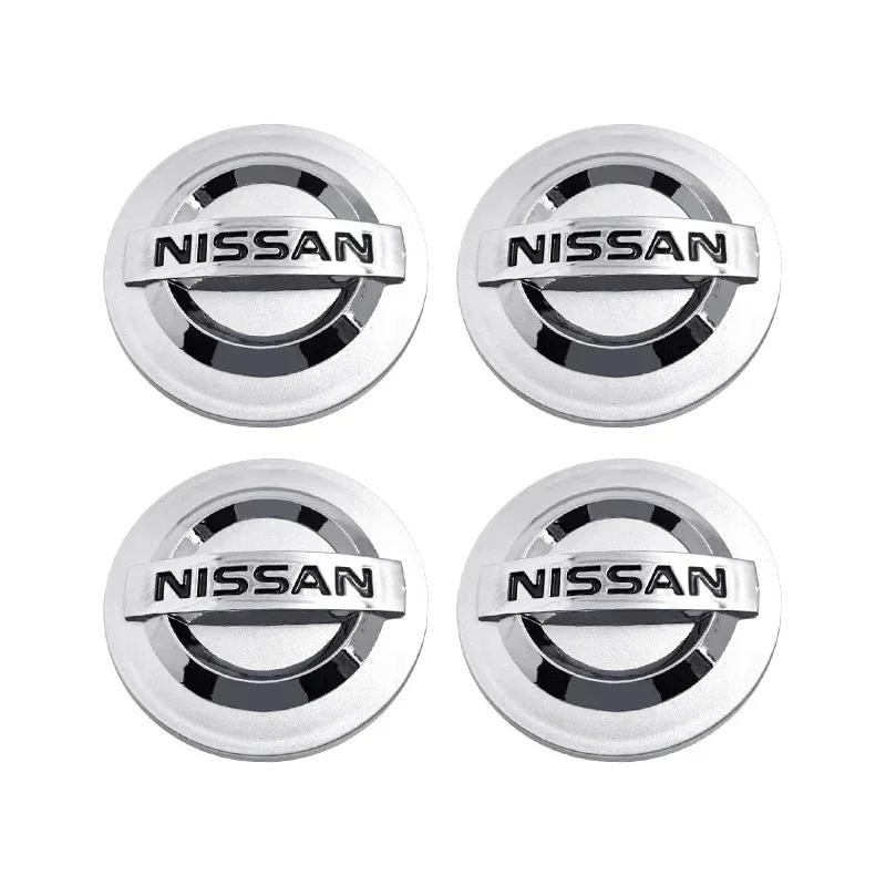 4pcs 54mm 60mm Car Wheel Hub Center Caps Rim Cover Badge Emblem Exterior Styling For Nissan J10 Trail Tiida Teana X-trail Versa