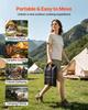 Heavy Duty Swivel Campfire Grill, 61cm Portable Camping Grill Grate & Griddle, Sturdy Steel BBQ Mesh, 360° Height Adjustable Over Fire Pit Equipment,